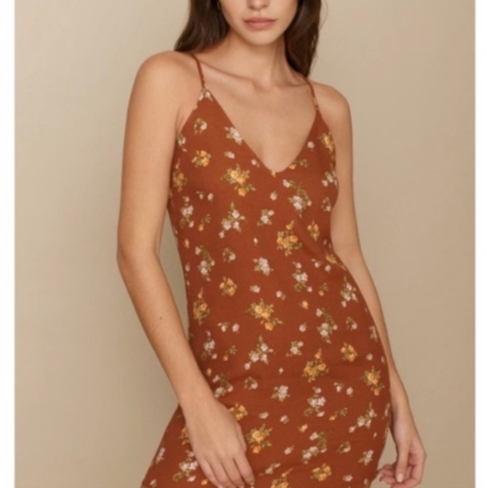 Reformation Ventura Floral-Print Mini Slip Dress